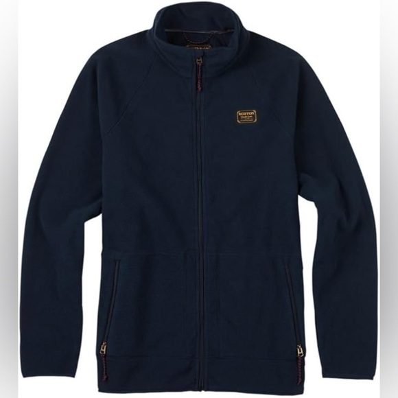 Burton Navy Ember Fleece Full Zip DriRide Jacket Large - Picture 1 of 6